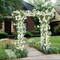 Artificial Cherry Blossom Flower Vine Hanging White Cherry Blossom Flower Silk Garland Hanging Vines Faux Flowers for Outdoors Spring Wedding Party Home Table Centerpiece Arrangement Decor